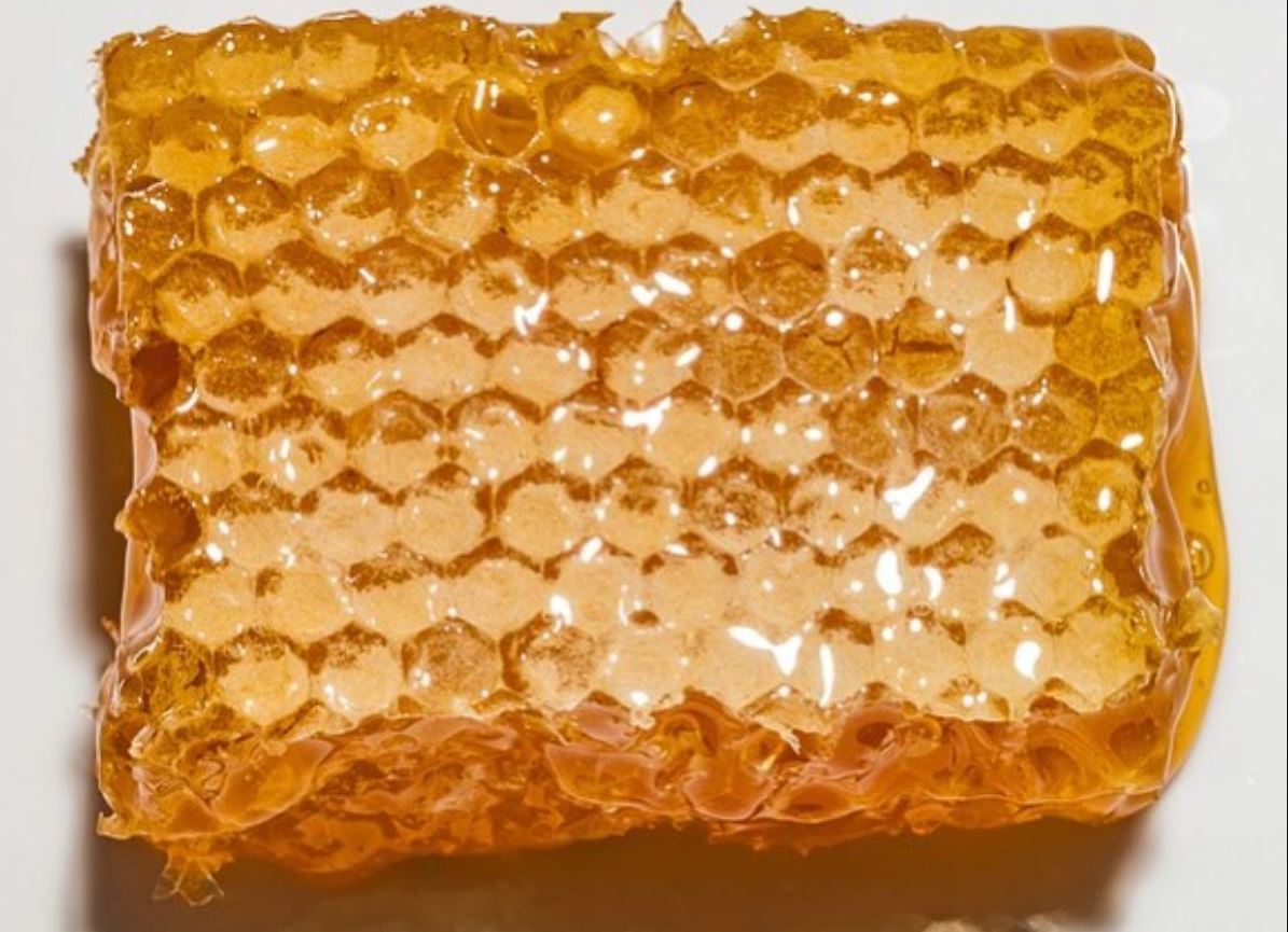 Golden waxy honey